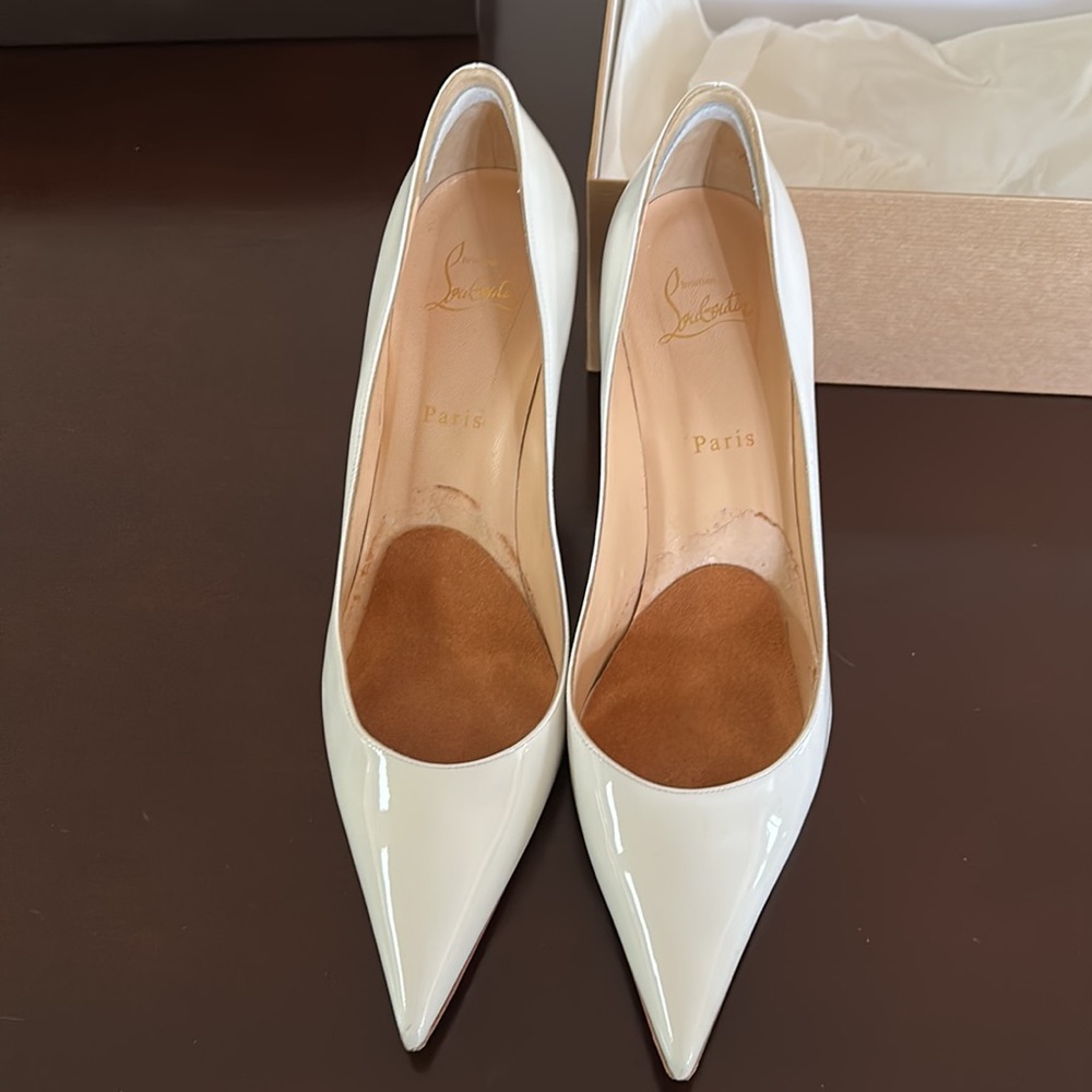 Louboutin patent leather, Clare 80